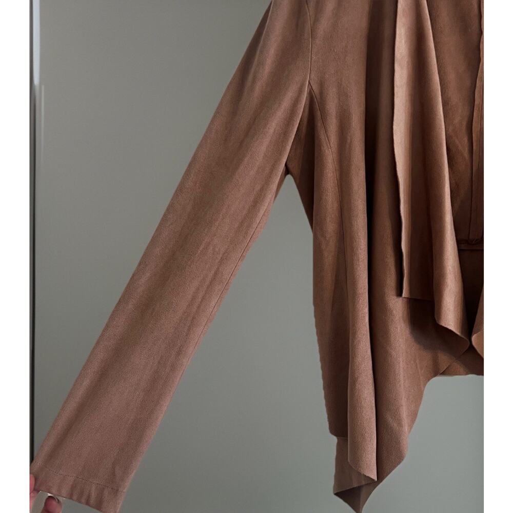 Forever21 Mauve Faux Suede Jacket Open-front, flowy and effortless look Size M - Picture 3 of 6